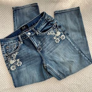 Earl Cropped Embroidered Jeans